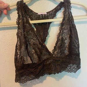 Savage X Fenty Brown Lace Bralette